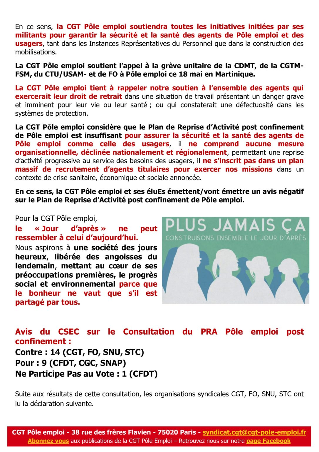 Pole Emploi Non Au Plan De Reprise D Activite