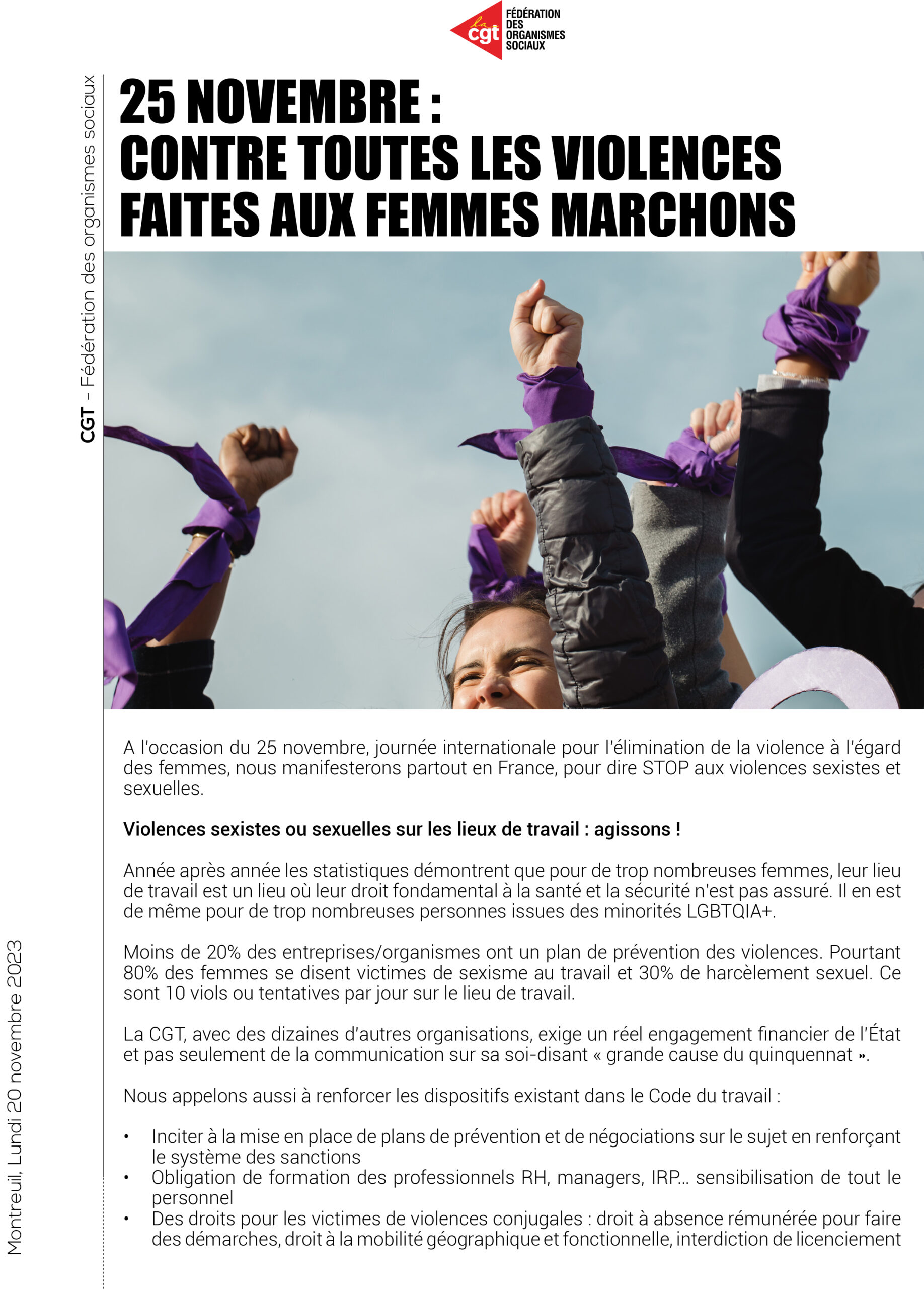 25 Novembre Contre Toutes Les Violences Faites Aux Femmes Marchons Fédération Des