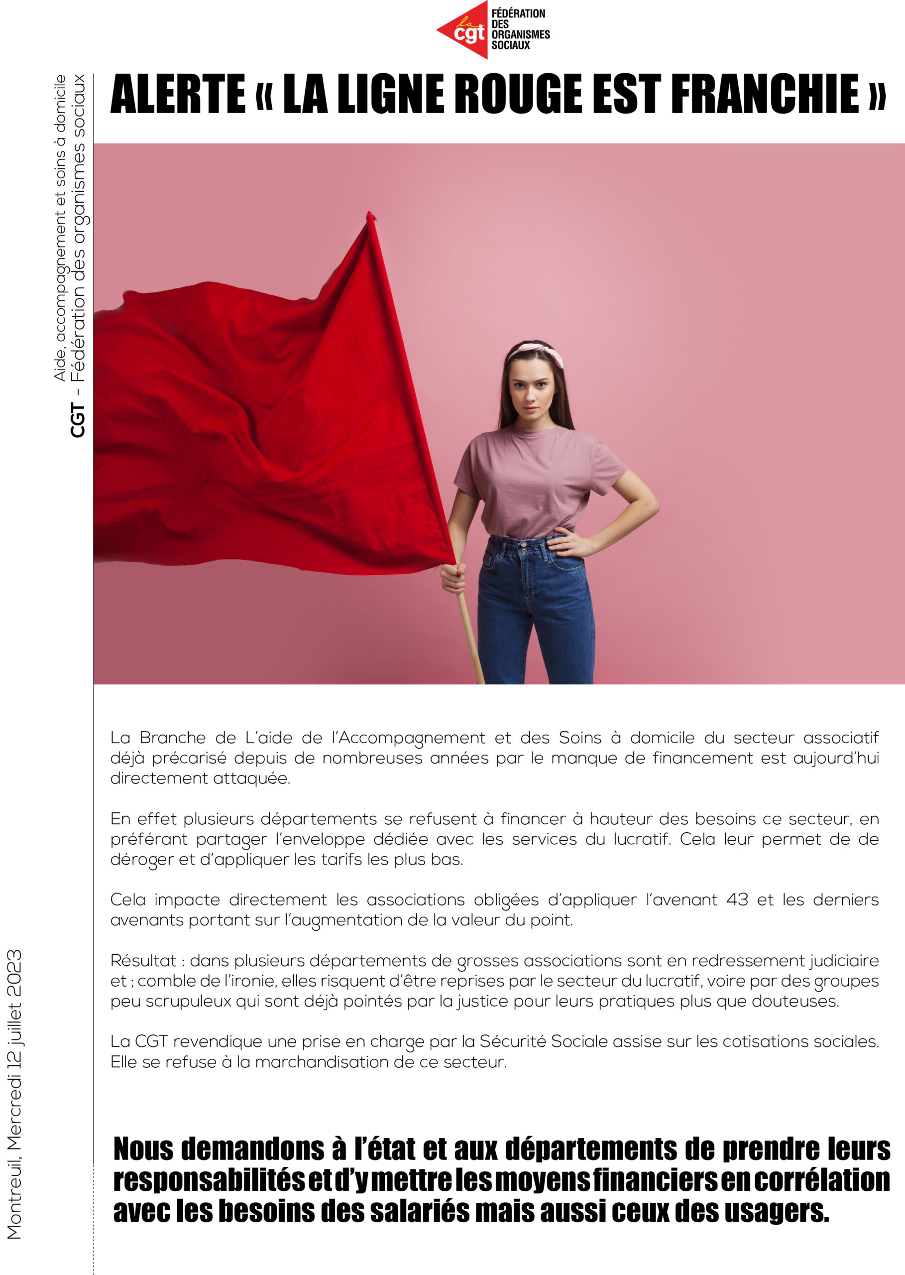 Alerte, la ligne rouge est franchie ! Fédération des Organismes