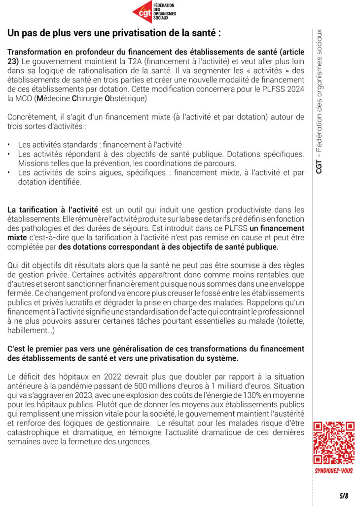 Dossier Décryptage Du PLFSS 2024 - Austérité à Tous Les étages ...